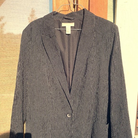 H&M Striped One-Button Blazer - Picture 1 of 4